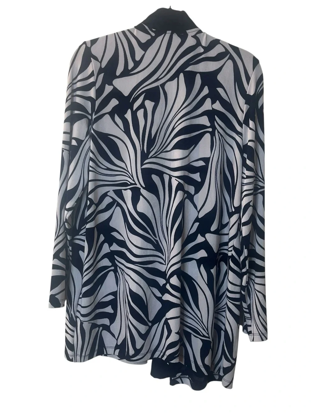 Chico's Zebra-Print Lily Chiffon Open Cardigan Jacket Sz L